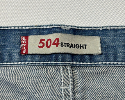 Levi's 504 Straight Fit Blue Denim Jeans