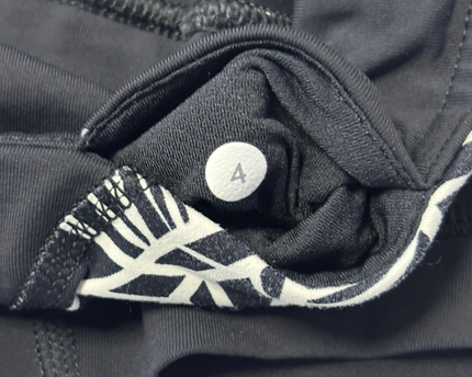 Lululemon Black/White Patterned Waistband Athletic Biker Shorts