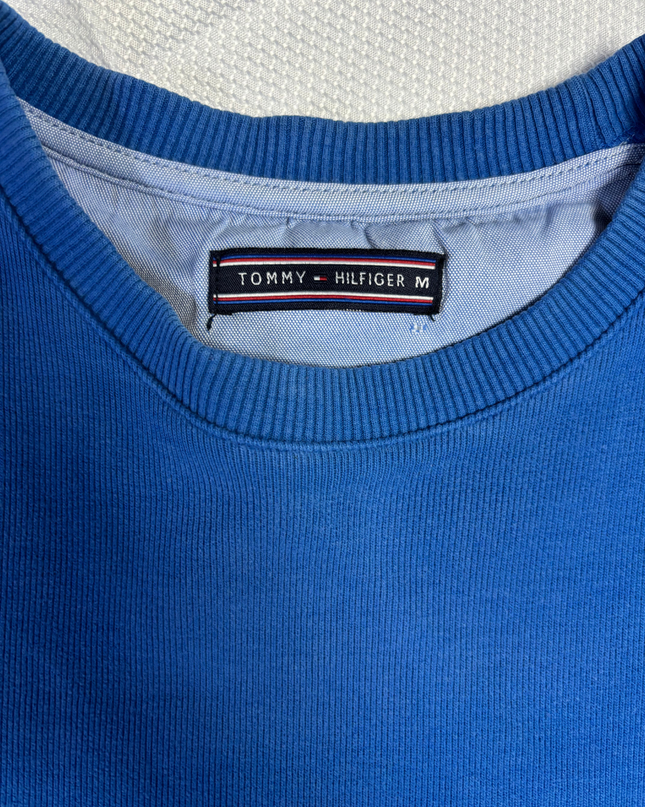 Tommy Hilfiger Blue Crewneck Ribbed Sweatshirt