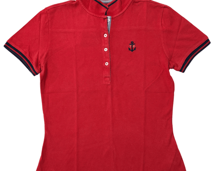 Tommy Hilfiger Anchor Logo Red Pique Polo T-Shirt
