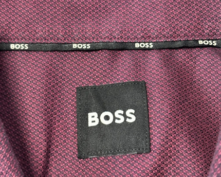 BOSS Purple Regular Fit Easy Iron Shirt