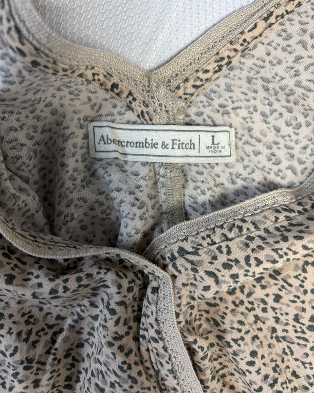 Abercrombie & Fitch Tan leopard print Blouse