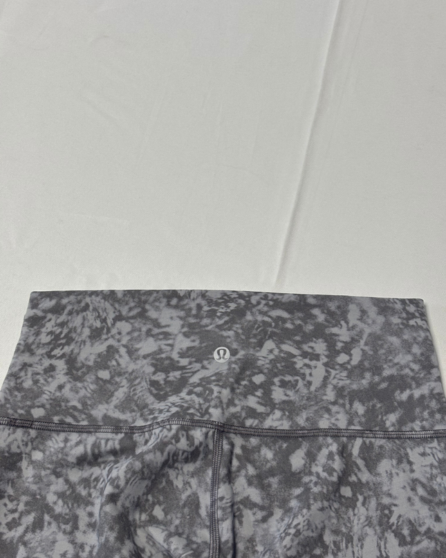 Lululemon Gray Patterned High-Rise Athletic Leggings