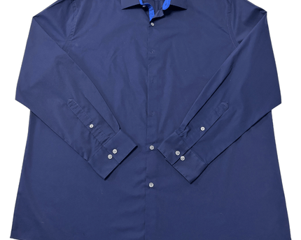 Van Heusen Regular Fit Stretch Navy Dress Shirt
