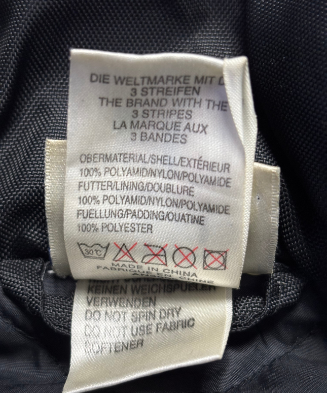 Adidas Black Long Puffer Parka Jacket