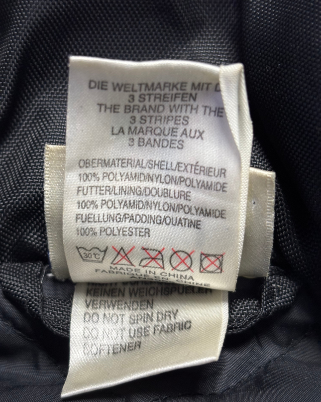 Adidas Black Long Puffer Parka Jacket