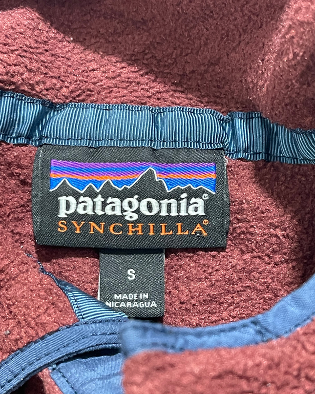 Patagonia Maroon Synchilla Fleece Snap-T Pullover