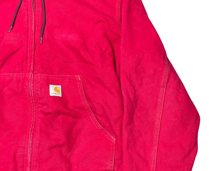 Carhartt Red Canvas Hooded Active Jacket