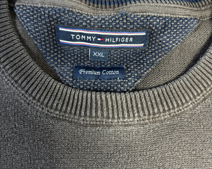 Tommy Hilfiger Brown Premium Cotton Crewneck Sweater