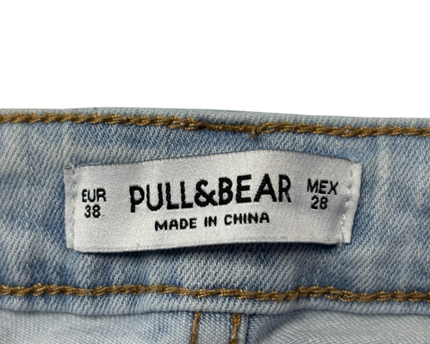 Pull&Bear Light Blue Distressed Ripped Skinny Jeans
