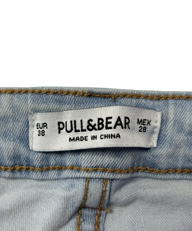 Pull&Bear Light Blue Distressed Ripped Skinny Jeans