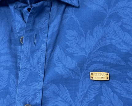 U.S. Polo Assn. Blue Leaf Print Button-Down Shirt