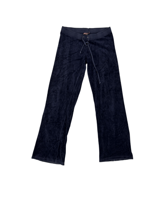 Juicy Couture Navy Blue Velour Tracksuit Pants - M | Waist: 28"