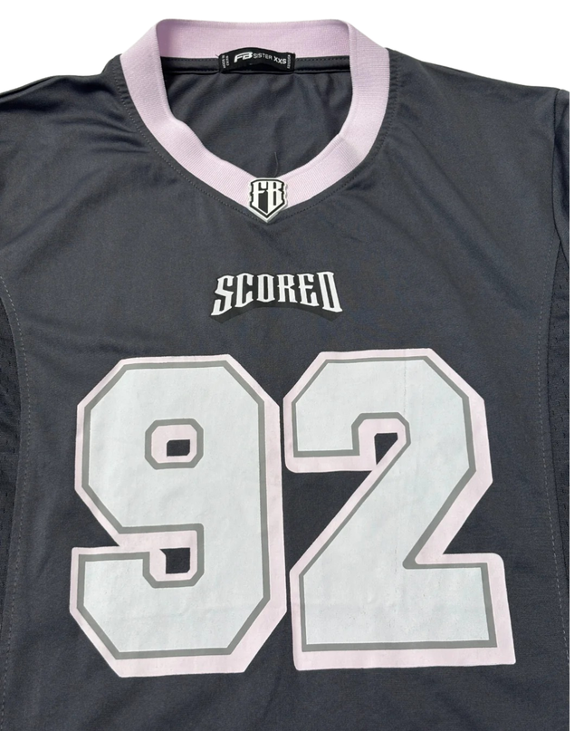 FB Sister Grey Graphic Football Jersey