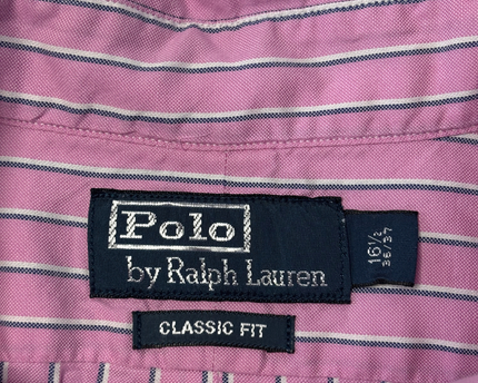 Polo Ralph Lauren Men's Pink Striped Classic Fit Button Down Shirt
