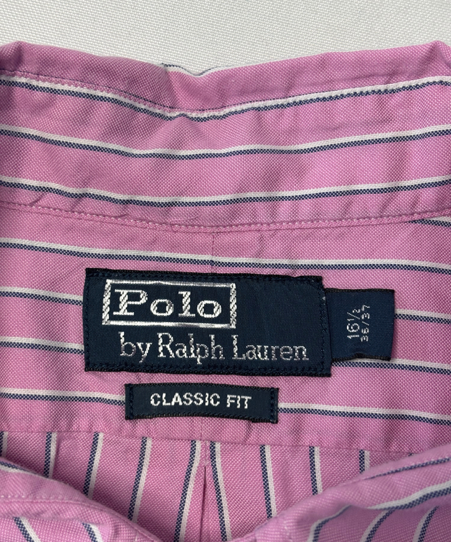 Polo Ralph Lauren Men's Pink Striped Classic Fit Button Down Shirt