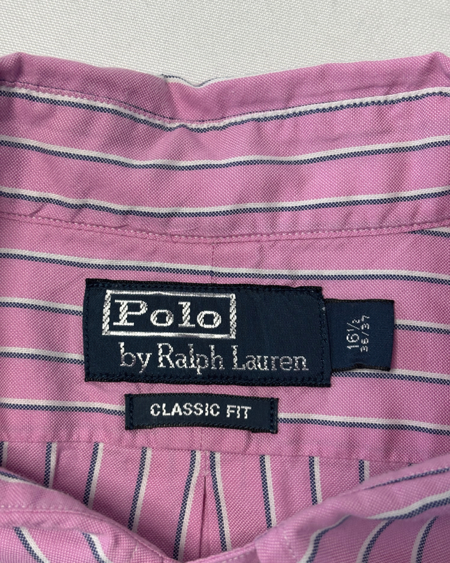 Polo Ralph Lauren Men's Pink Striped Classic Fit Button Down Shirt