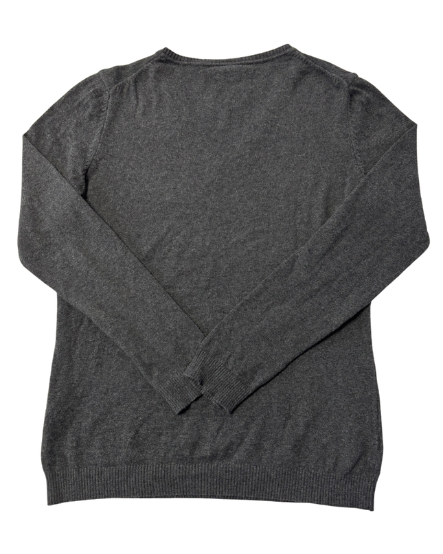 U.S. Polo Assn. Grey V-Neck Cotton Sweater