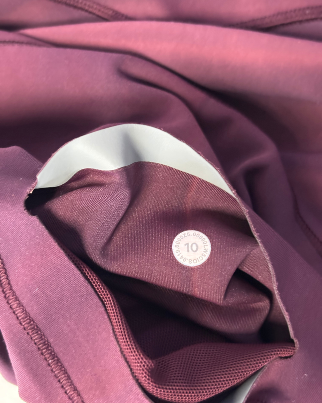 Lululemon Burgundy High-Rise Performance Leggings