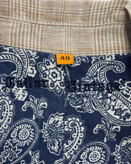 Tailor Vintage Gray Glen Check Linen Blazer