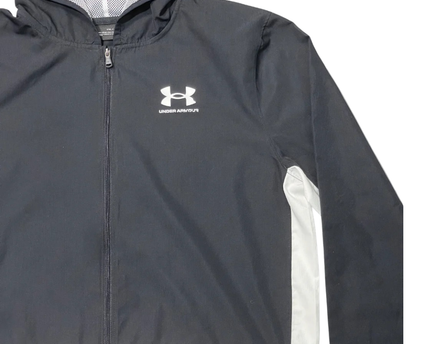 Under Armour Black Hooded Windbreaker Jacket