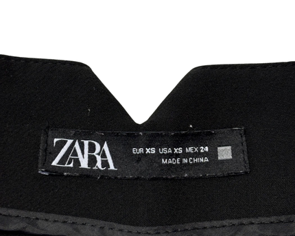 Zara Black High-Waisted Tailored Trousers