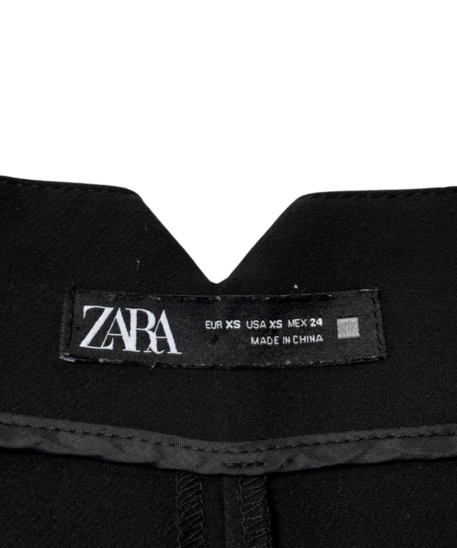 Zara Black High-Waisted Tailored Trousers