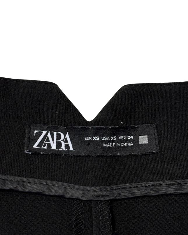 Zara Black High-Waisted Tailored Trousers