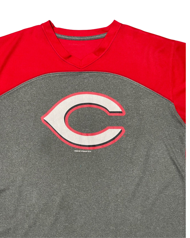True Fan Red and Grey Sports T-Shirt