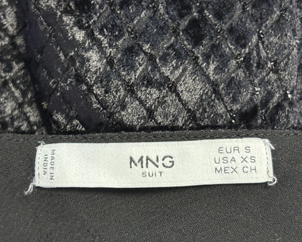 MNG Black Shimmer Textured Cami Top