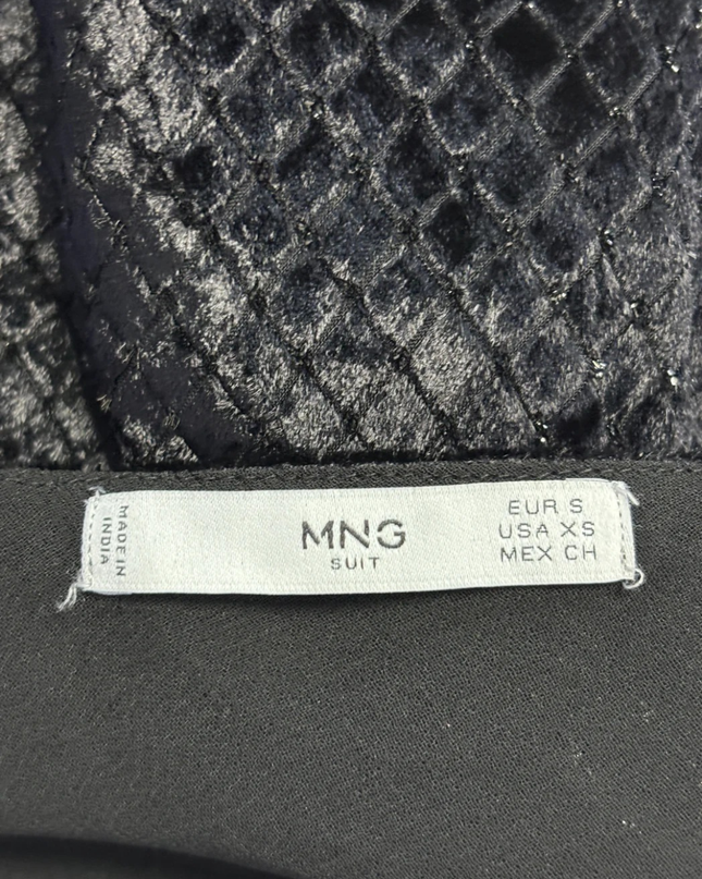 MNG Black Shimmer Textured Cami Top