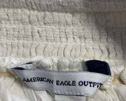American Eagle Off-white Boho Lace Smocked Dress
