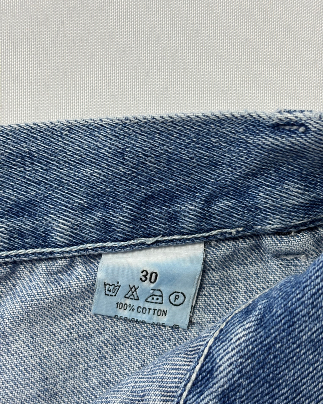 Gang Boy Blue Embroidered Baggy Denim Shorts