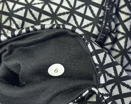 Lululemon Black and Grey Geometric Leggings