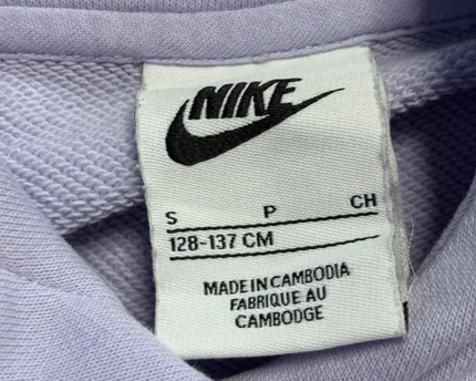 Nike Purple Cropped Fleece Hoodie