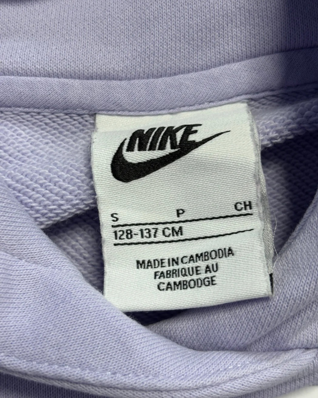 Nike Purple Cropped Fleece Hoodie