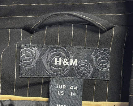 H&M Black Pinstripe Blazer