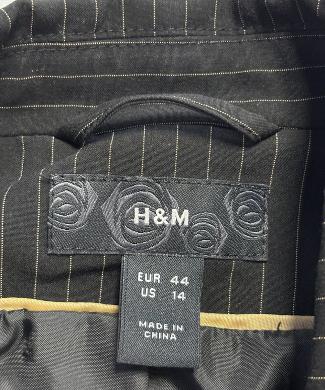 H&M Black Pinstripe Blazer