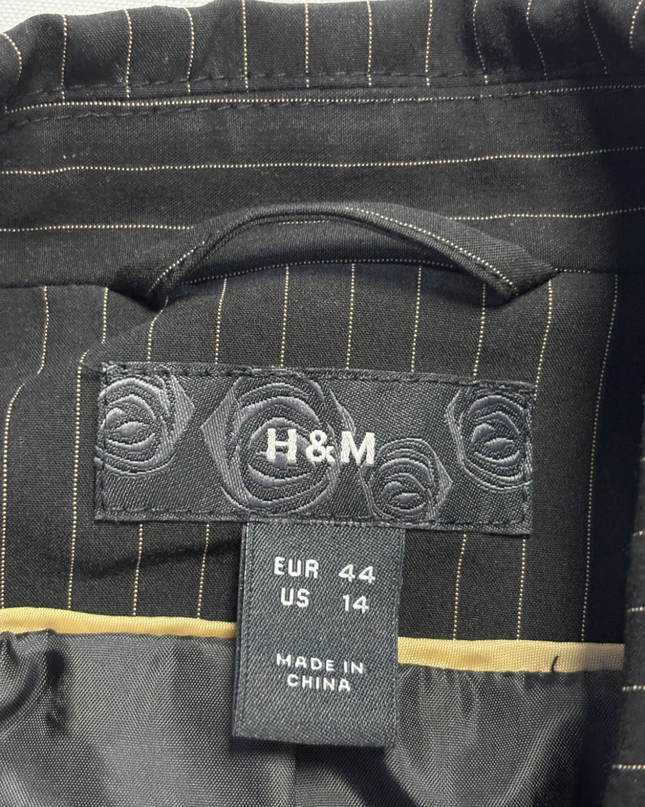 H&M Black Pinstripe Blazer
