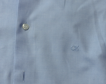 Calvin Klein Light Blue Fitted Cotton Dress Shirt