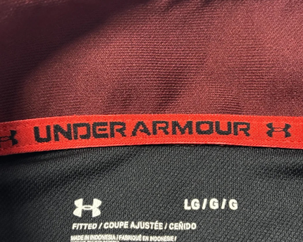 Under Armour Black and Maroon Zip-Up Sports Jacket