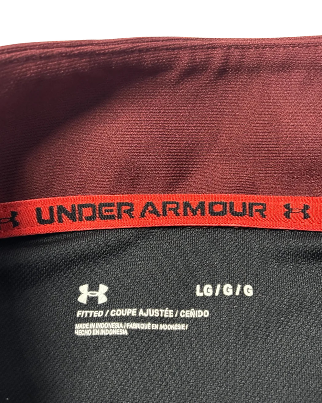 Under Armour Black and Maroon Zip-Up Sports Jacket