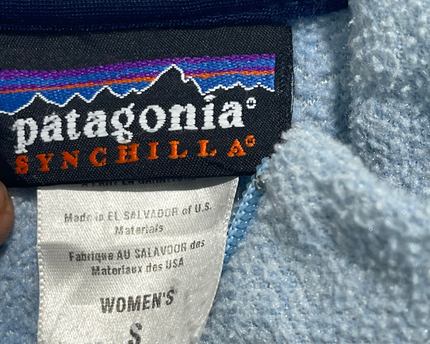 Patagonia Light Blue Synchilla Full-Zip Fleece Jacket