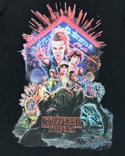 Stranger Things Starcourt Black Graphic T-Shirt - L
