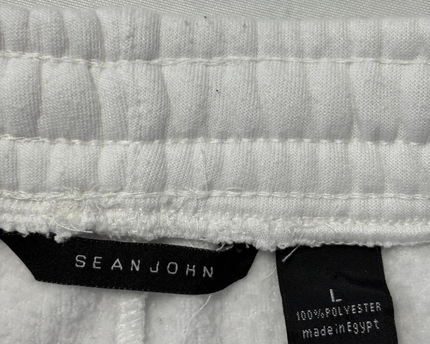 Sean John White Logo Hem Sweat Shorts