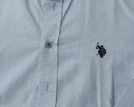 U.S. POLO ASSN. Light Blue Regular Fit Cotton Shirt
