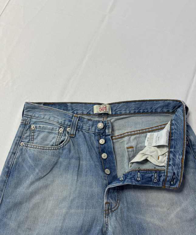 Levi's 501 Original Blue Straight Leg Button-Fly Jeans