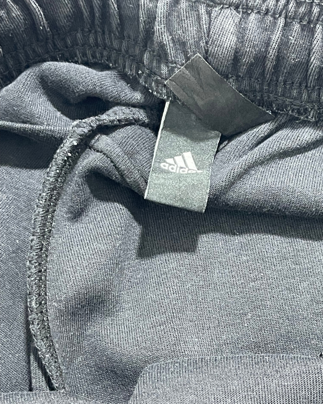 Adidas Black Classic 3-Stripe Fleece Track Pants