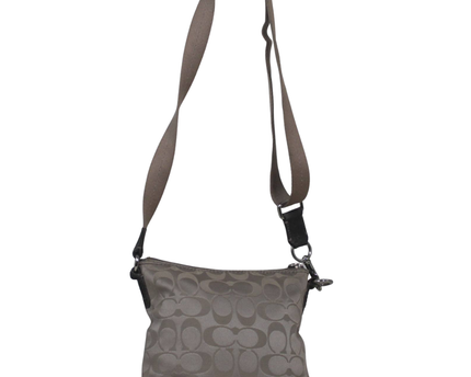 Coach Khaki/Brown Signature Canvas Crossbody Bag