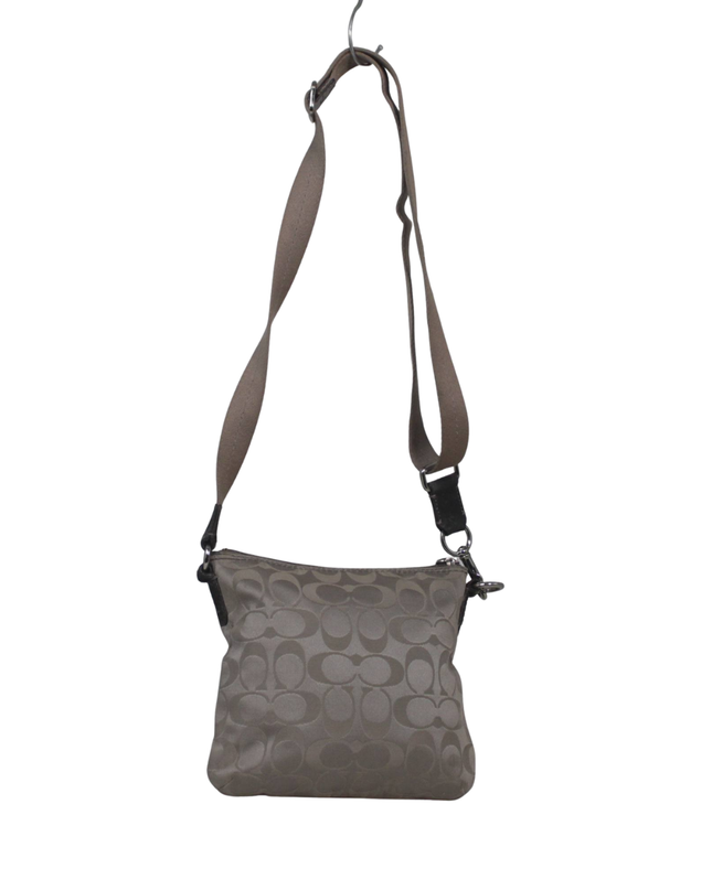 Coach Khaki/Brown Signature Canvas Crossbody Bag